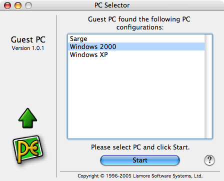 Test skymac : Guest PC
