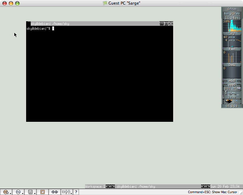 Test skymac : Guest PC