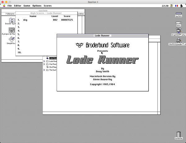 Article skymac : BasiliskII, ou comment faire du vieux avec du jeune.