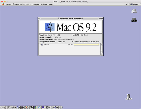 Article skymac : Installer MacOS 9 sur QEMU