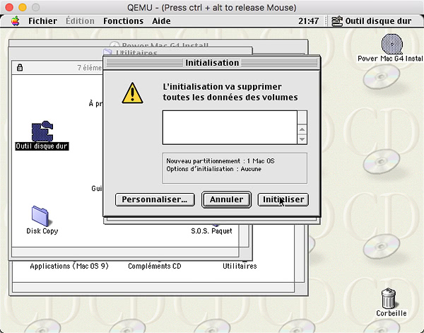 Article skymac : Installer MacOS 9 sur QEMU
