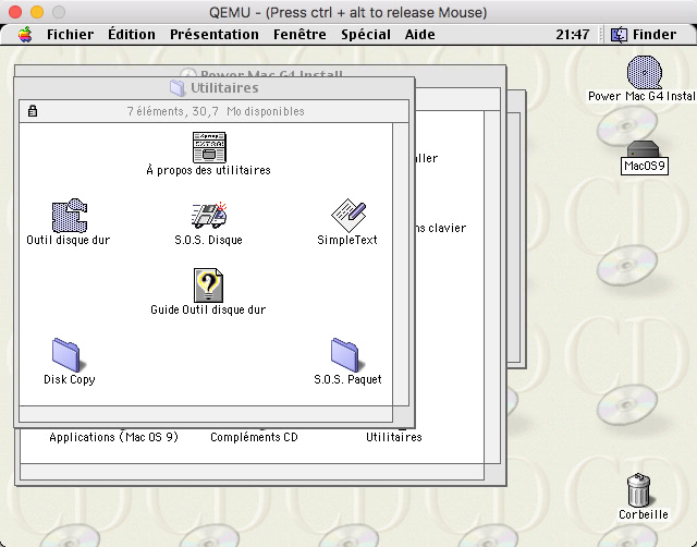 Article skymac : Installer MacOS 9 sur QEMU