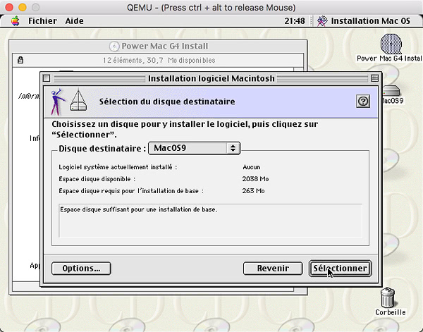 Article skymac : Installer MacOS 9 sur QEMU