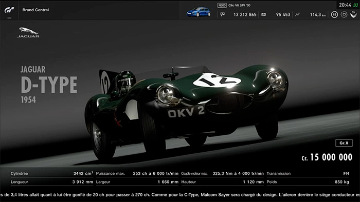 GT Sport : Jaguar D Type