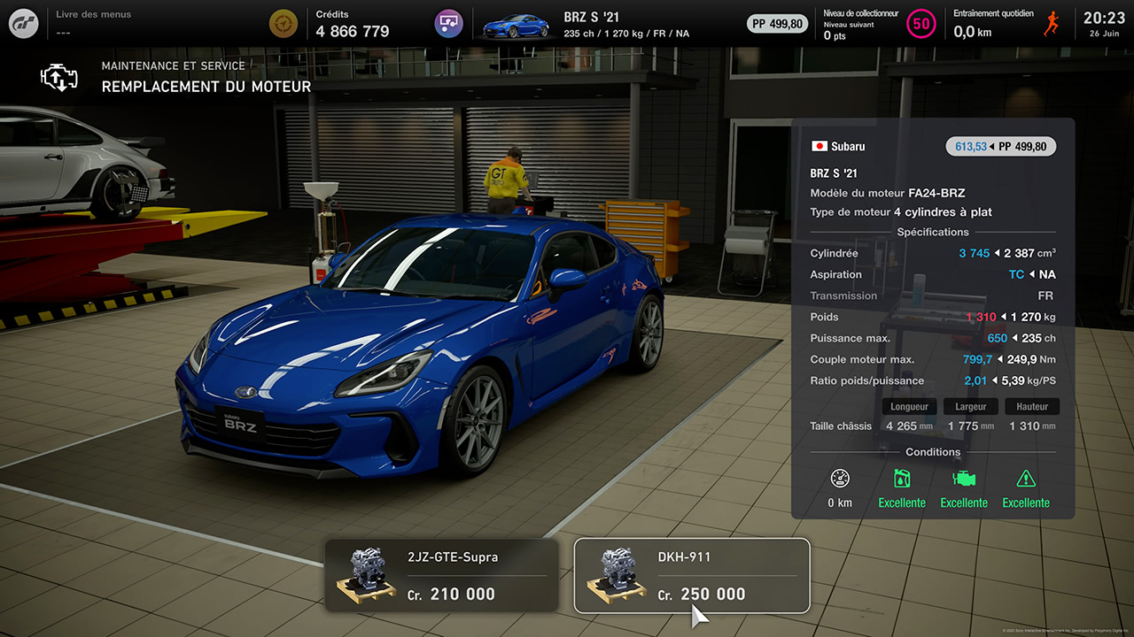 GT7 - Mise à jour 1.60 - Echange moteur