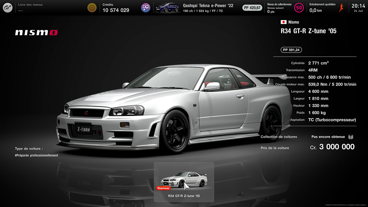 GT7 - Mise à jour 1.61 - NISMO R34 GT-R Z-tune '05