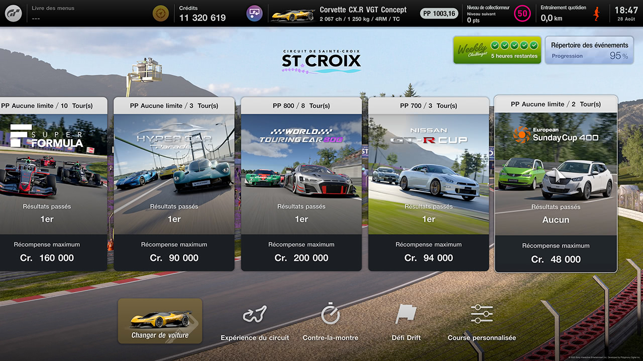 GT7 - Mise à jour 1.62 - Nouvelle épreuve