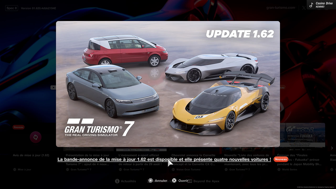 GT7 - Mise à jour 1.62