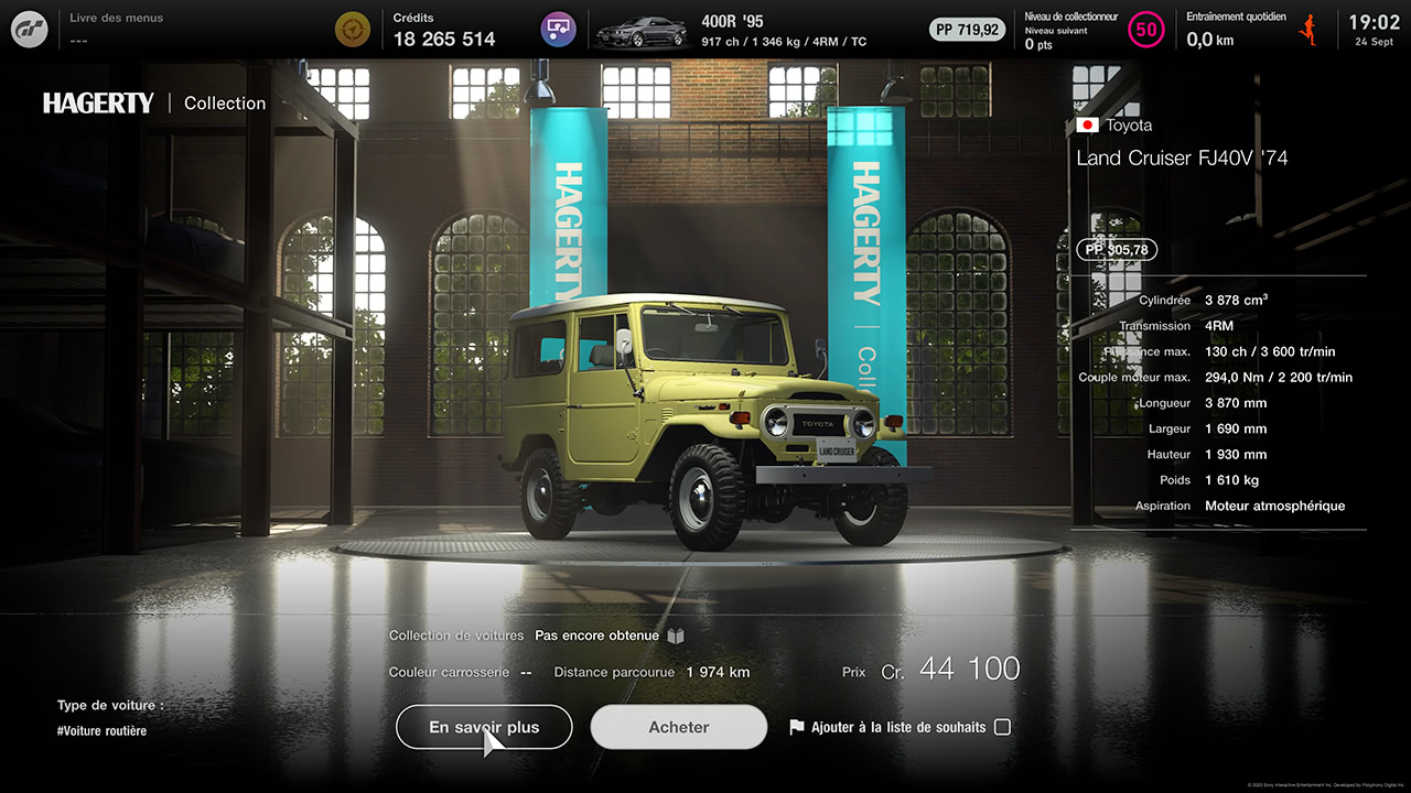 GT7 - Mise à jour 1.63 - Toyota Land Cruiser '74
