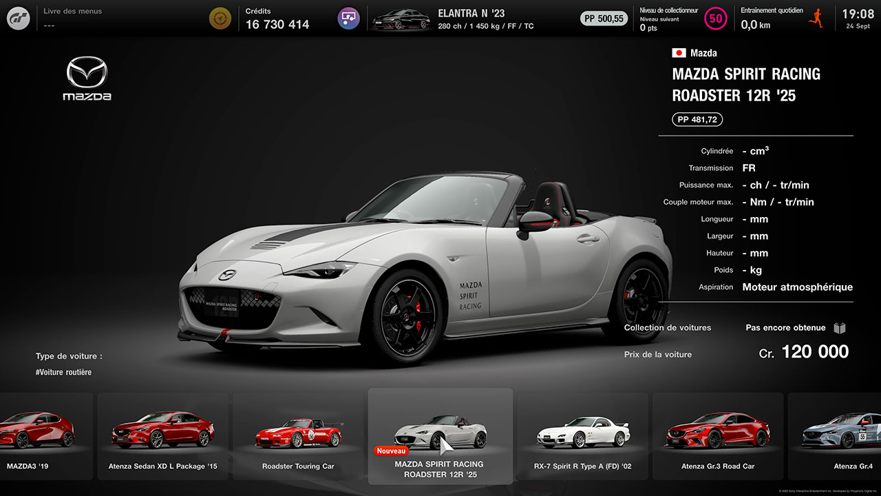 GT7 - Mise à jour 1.63 - Mazda Spirit Racing MX-5 12R '25