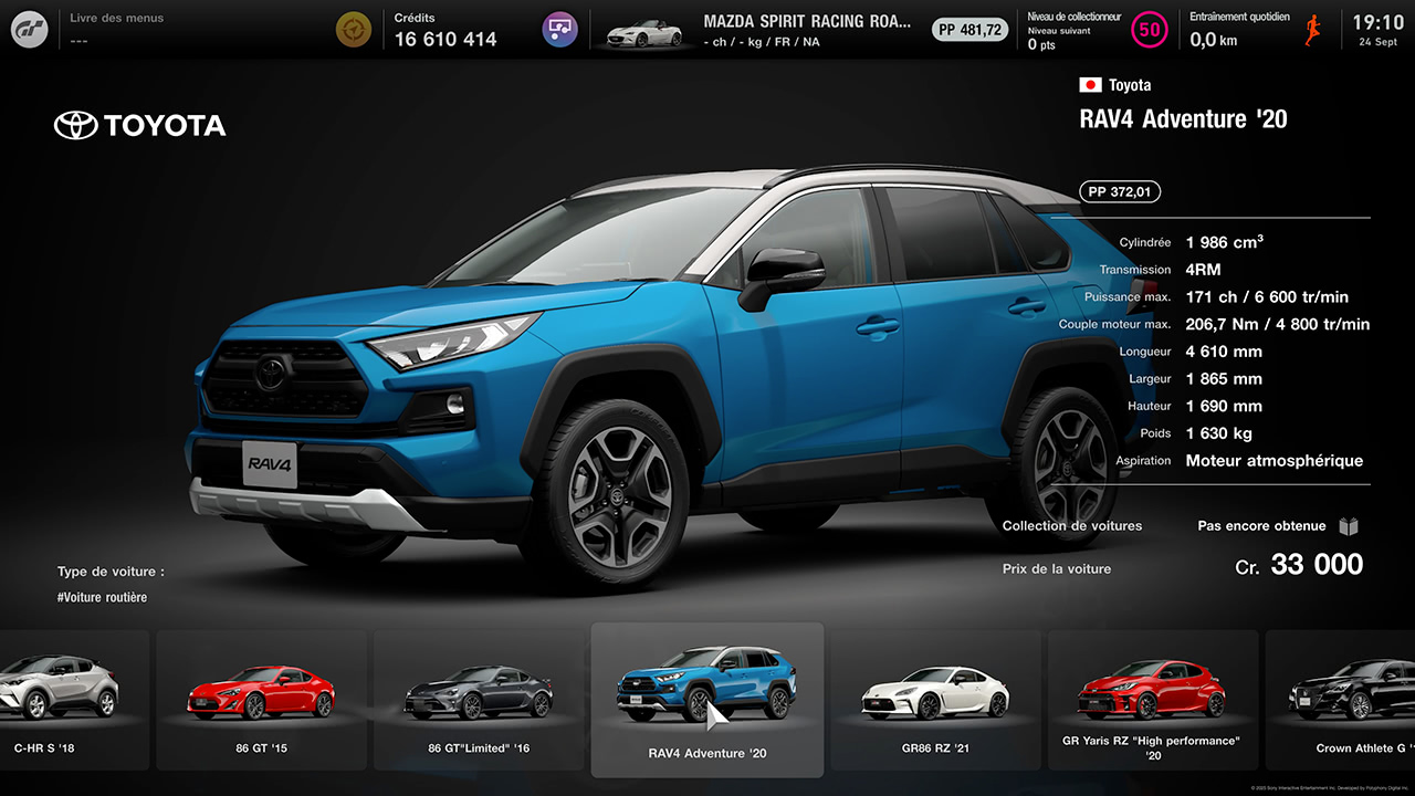GT7 - Mise à jour 1.63 - Toyota RAV4 Adventure '20