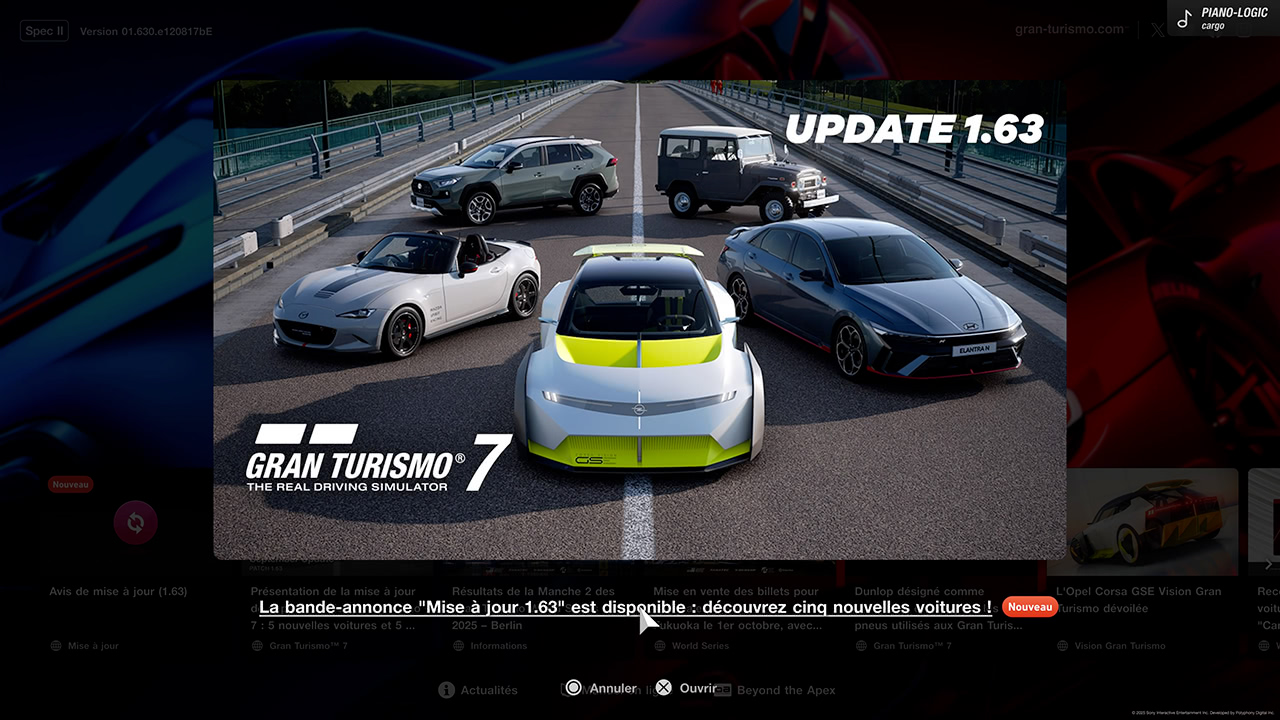 GT7 - Mise à jour 1.63