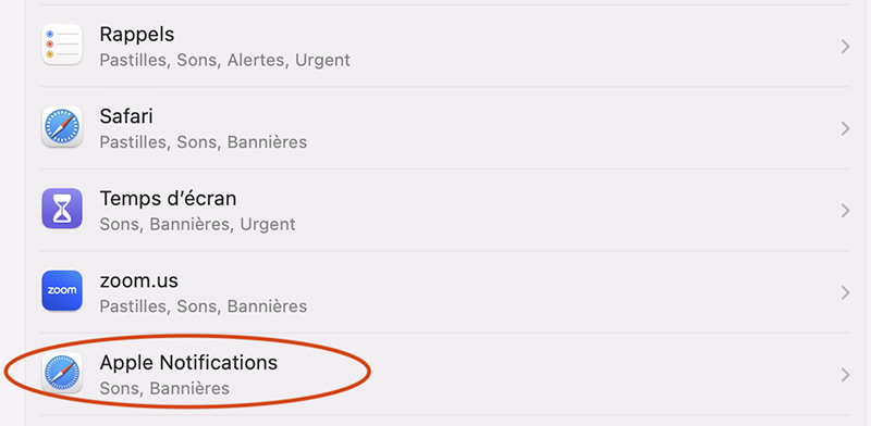 Supprimer depuis Réglages Système