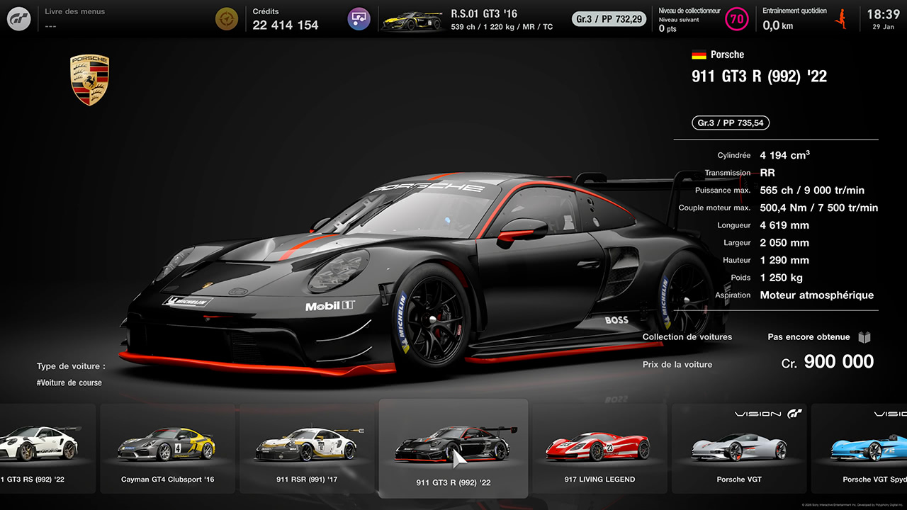 GT7 - Mise &agrave; jour 1.67 - Porsche 911 GT3 R '22