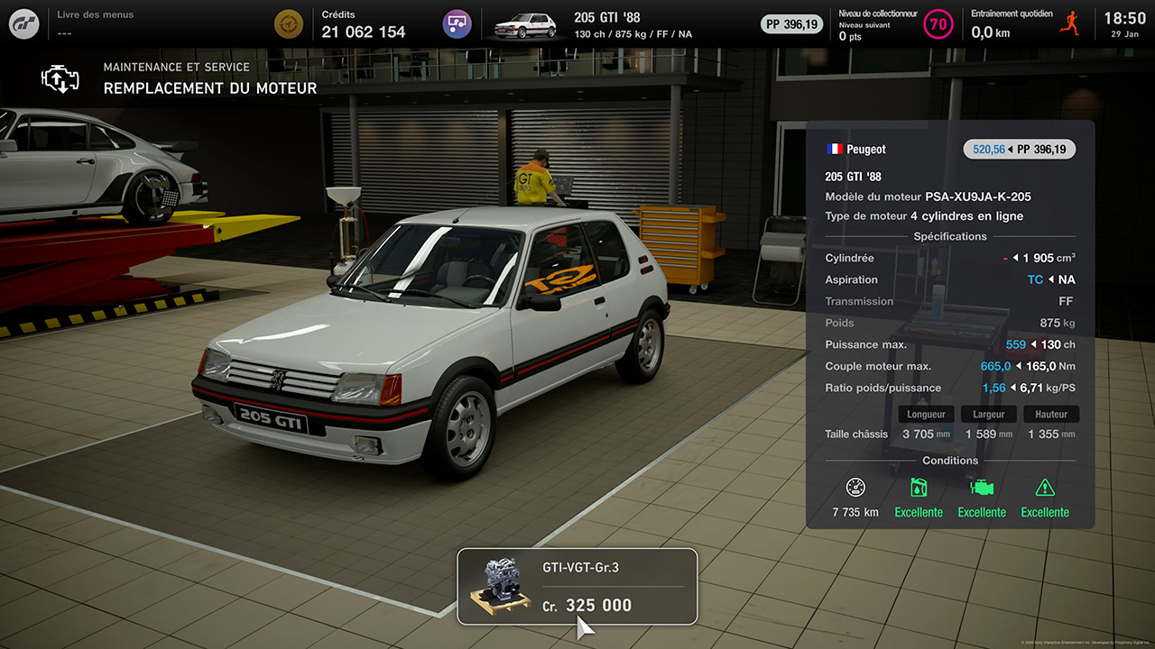 GT7 - Mise &agrave; jour 1.67 - Nouveaux &eacute;changes moteur