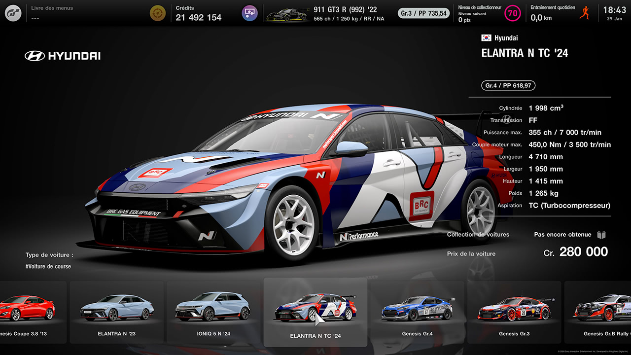 GT7 - Mise &agrave; jour 1.67 - Hyundai Elantra N TC '24