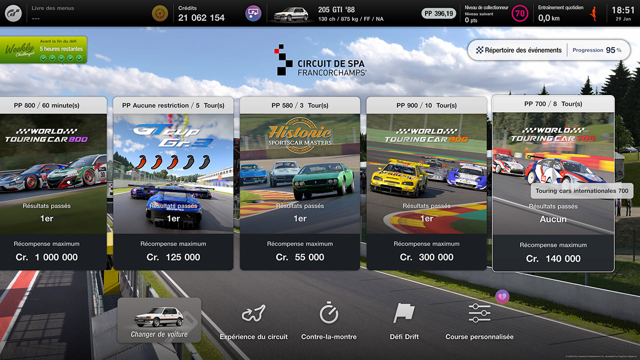 GT7 - Mise &agrave; jour 1.67 - Nouvelles &eacute;preuves