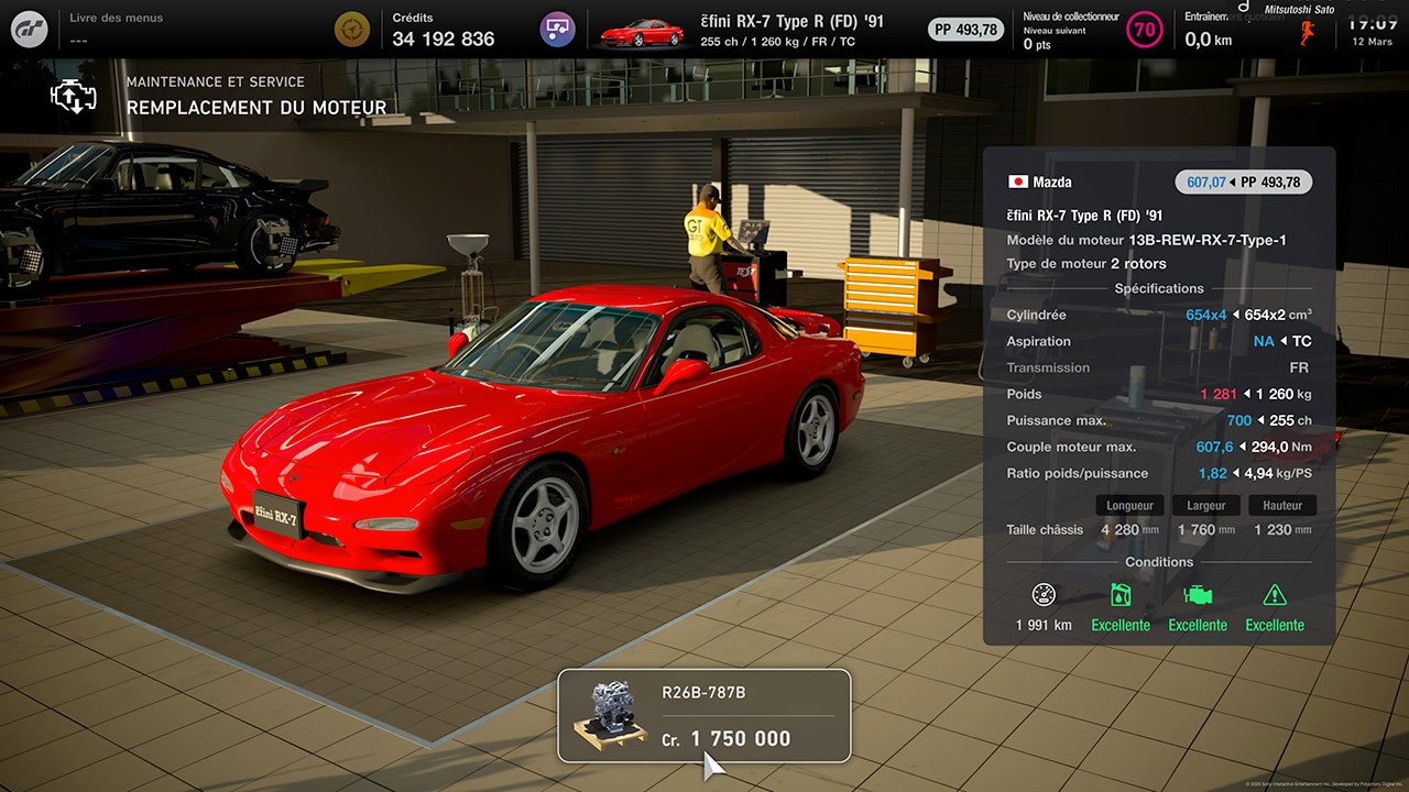 GT7 - Mise &agrave; jour 1.68 - Nouveaux &eacute;changes moteur