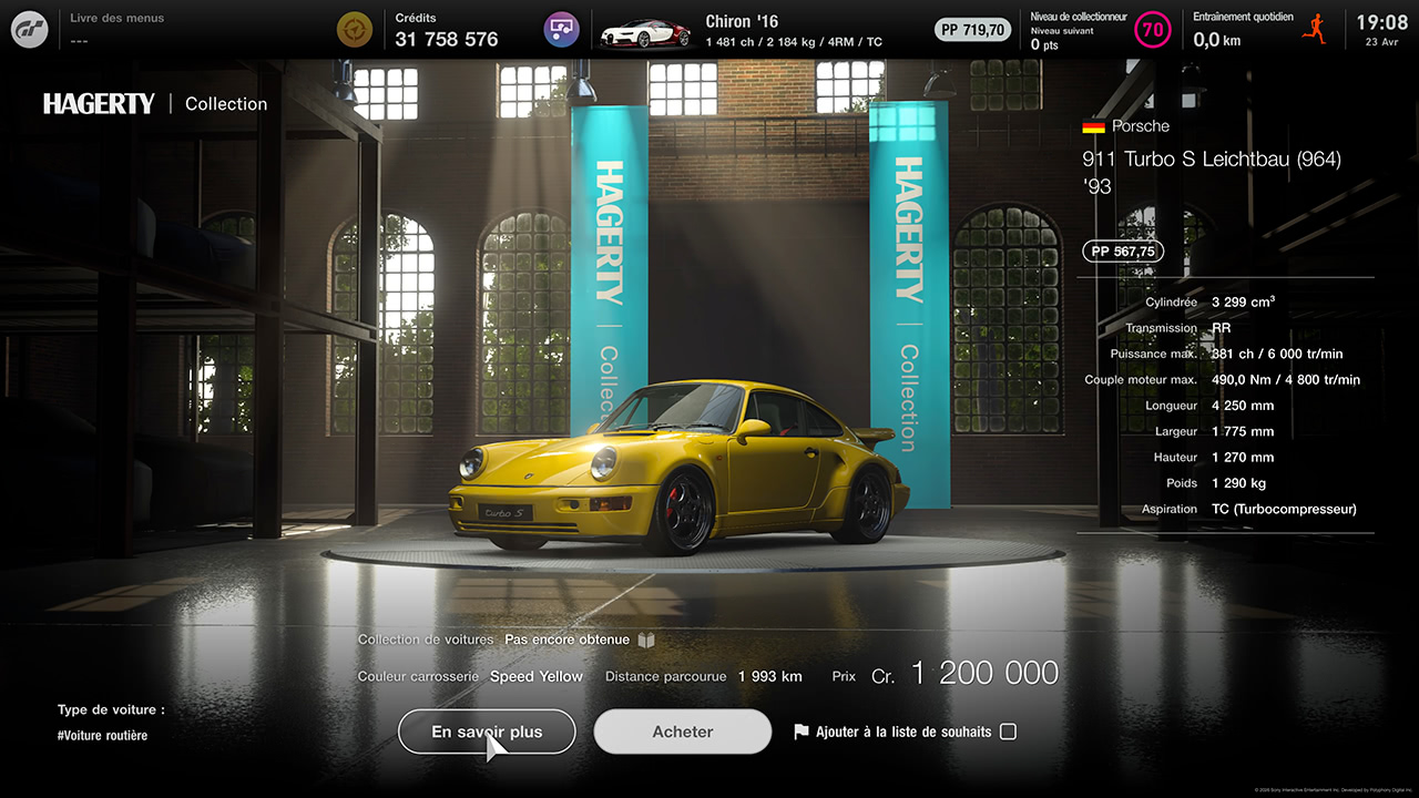 GT7 - Mise &agrave; jour 1.69 - Porsche 911 Turbo S