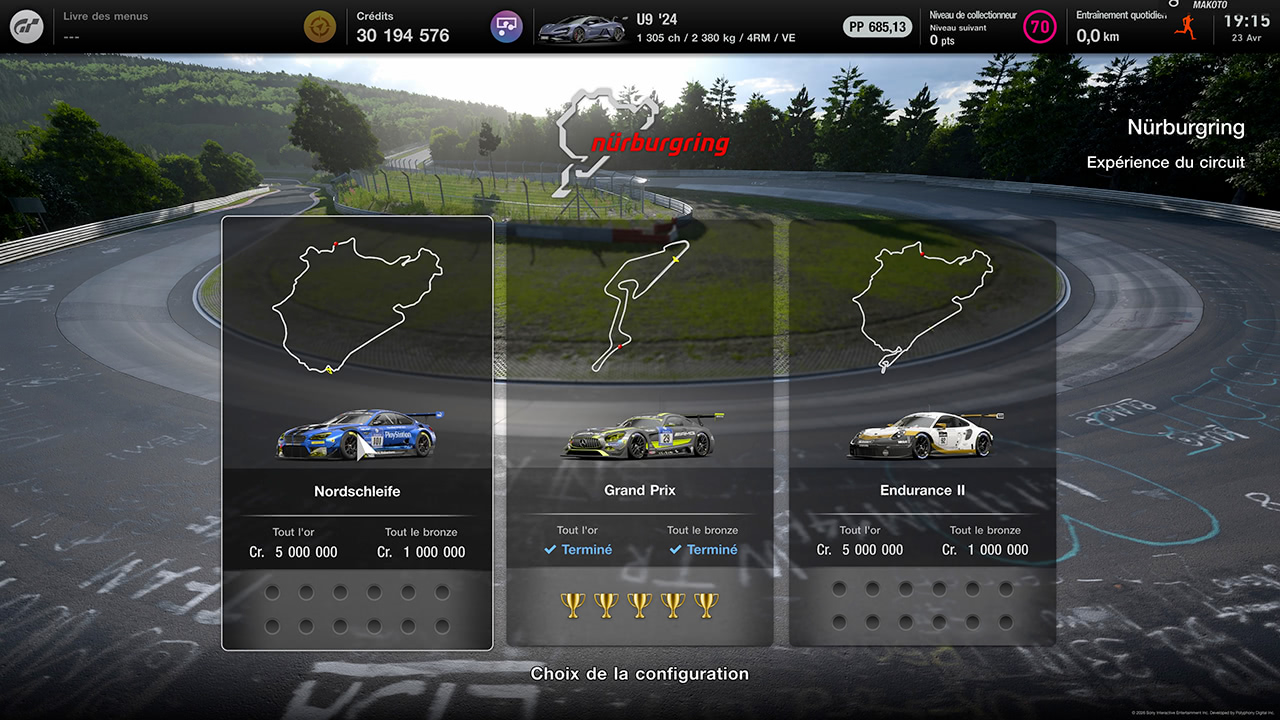 GT7 - Mise &agrave; jour 1.69 - Nouvelle exp&eacute;rience de circuit