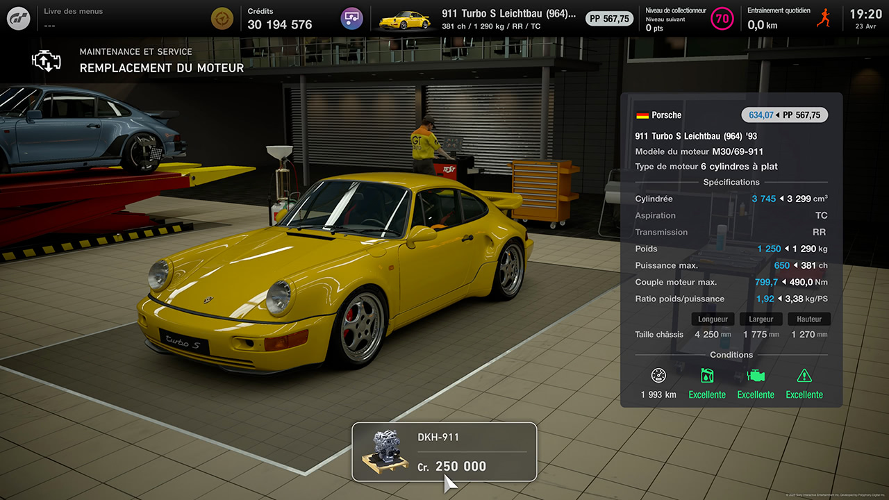 GT7 - Mise &agrave; jour 1.69 - Nouveaux &eacute;changes moteur