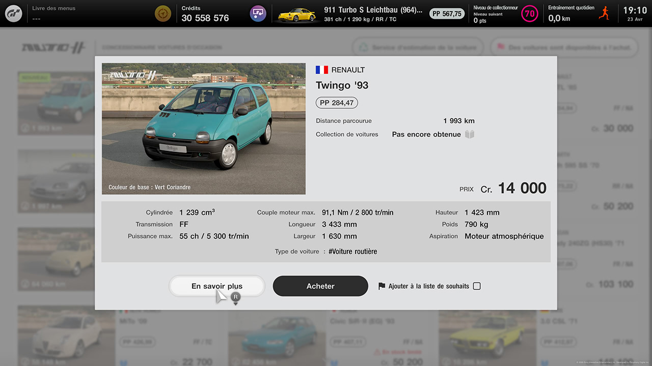 GT7 - Mise &agrave; jour 1.69 - Renault Twingo