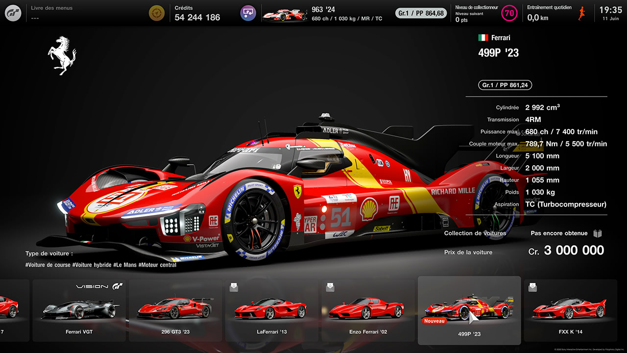 GT7 - Mise &agrave; jour 1.70 - Ferrari 499P