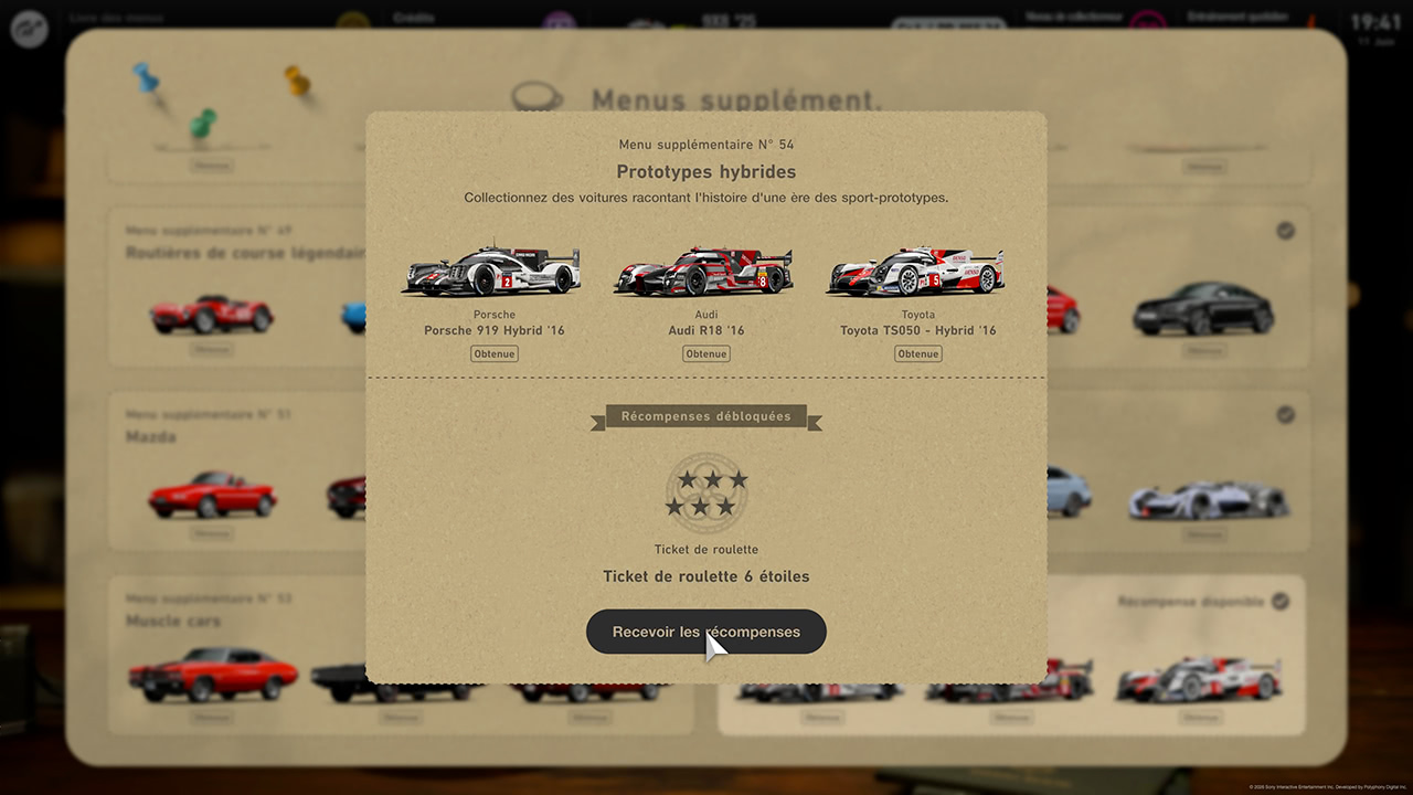 GT7 - Mise &agrave; jour 1.70 - Nouveau menu