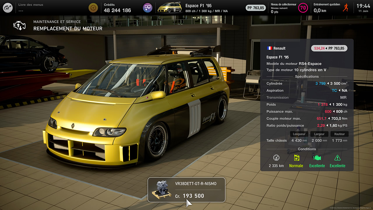 GT7 - Mise &agrave; jour 1.70 - Nouveaux &eacute;changes moteur