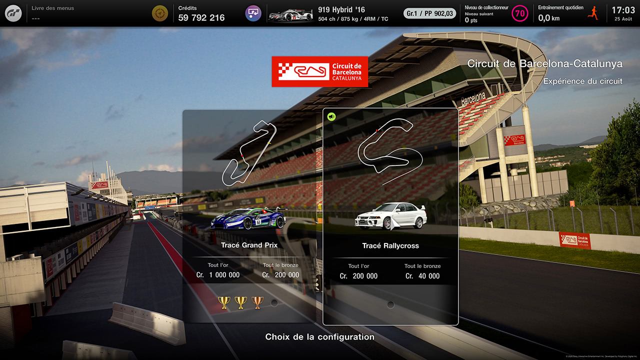 GT7 - Mise &agrave; jour 1.71 - Nouvelle exp&eacute;rience de circuit