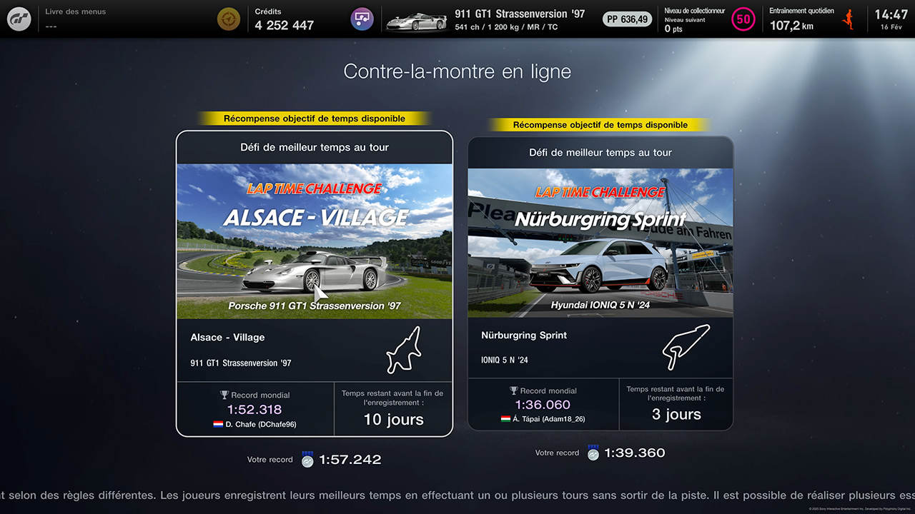 Guide Gran Turismo 7 - Vérification du classement