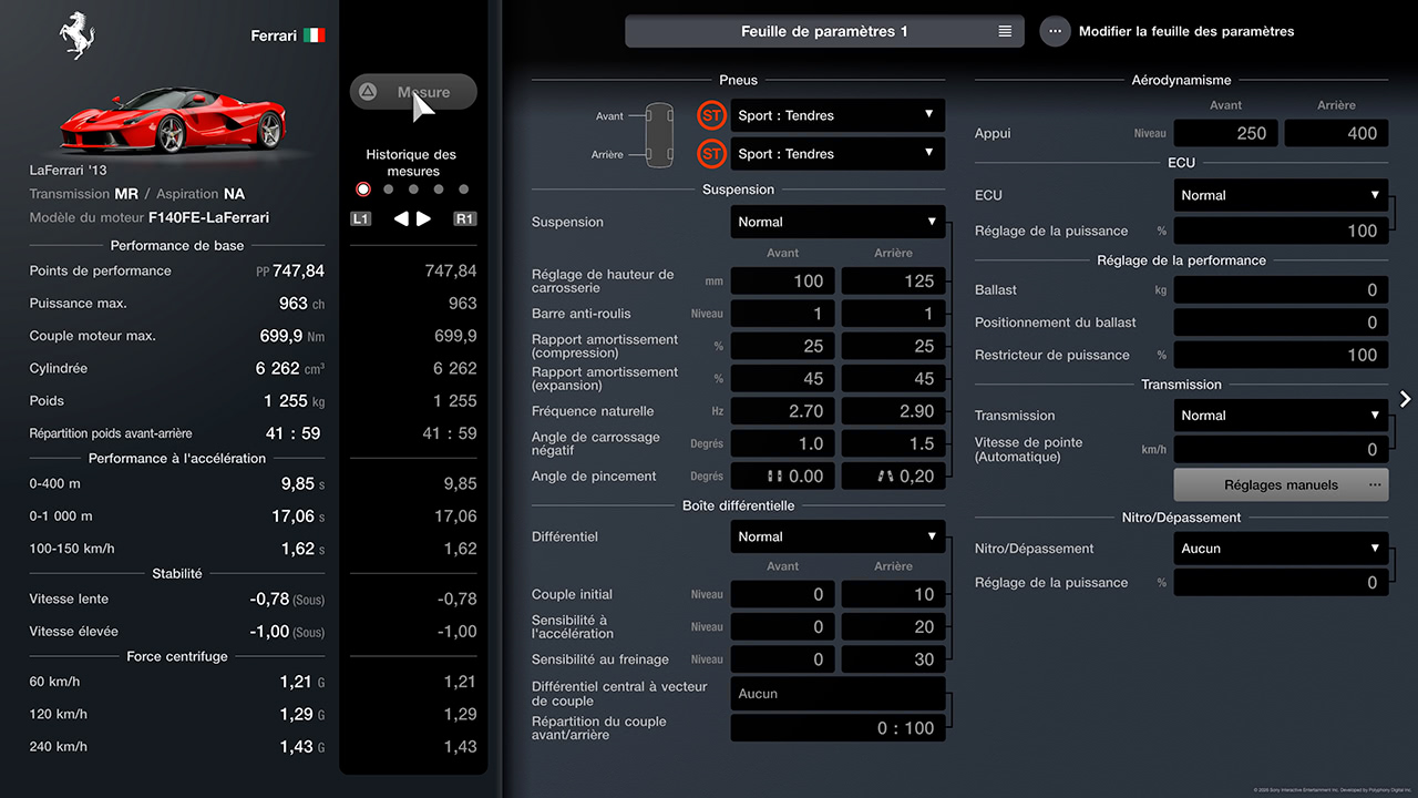 Pneus Sport Tendre sur la Ferrari LaFerrari