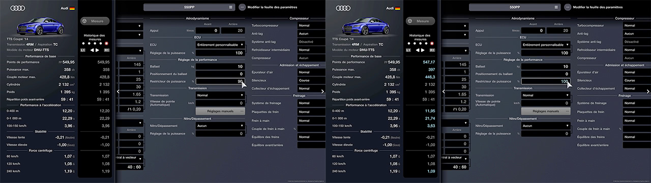 Bug dans le calcul des performances de l'Audi TT Coup&eacute; '14