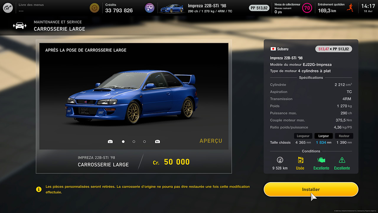 Choix d'une carrosserie large