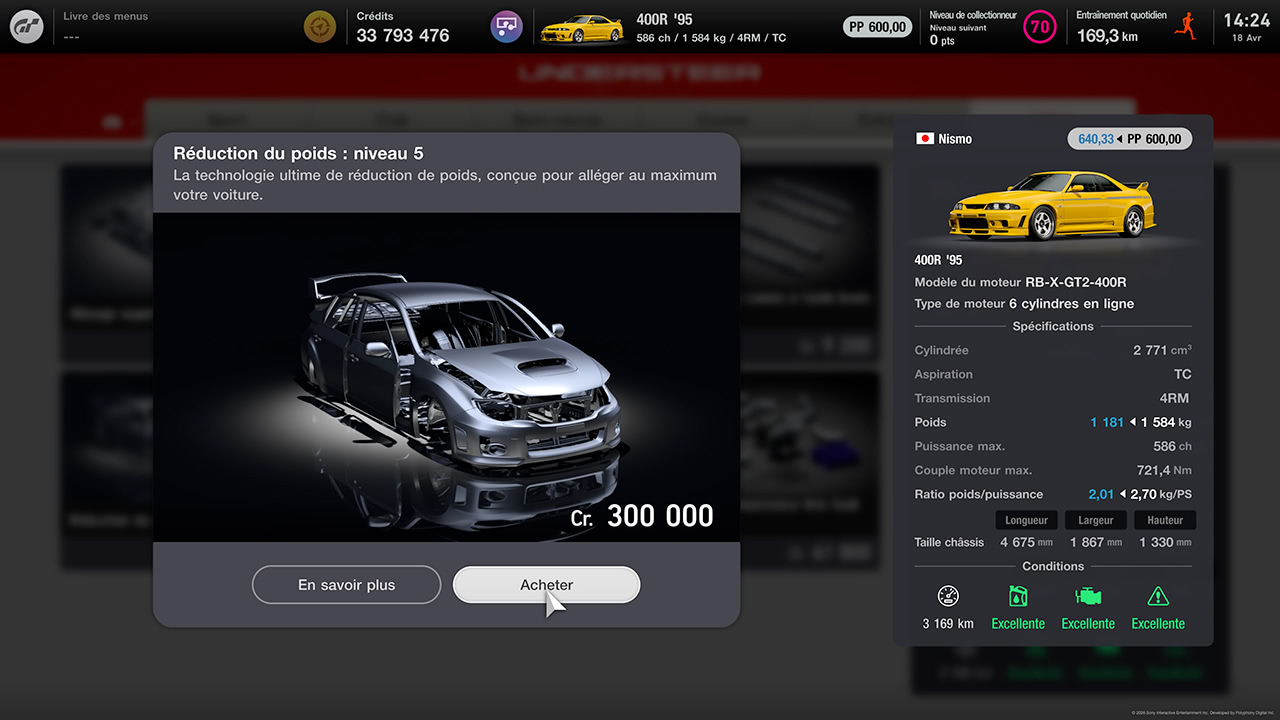 R&eacute;duction du poids niveau 5